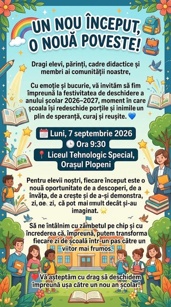 UN NOU ÎNCEPUT, O NOUĂ POVESTE! 🌈🎒